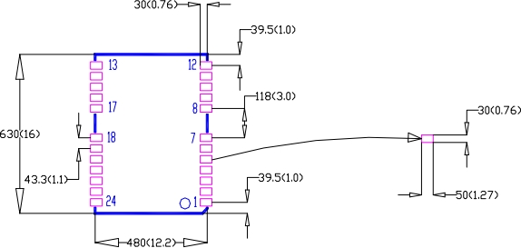 GNSS组合导航定位模组SKG128DA参考封装尺寸.png