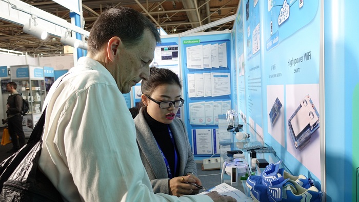 skylab无线模块德国CeBIT展会场景 skylab无线模块德国CeBIT展会场景