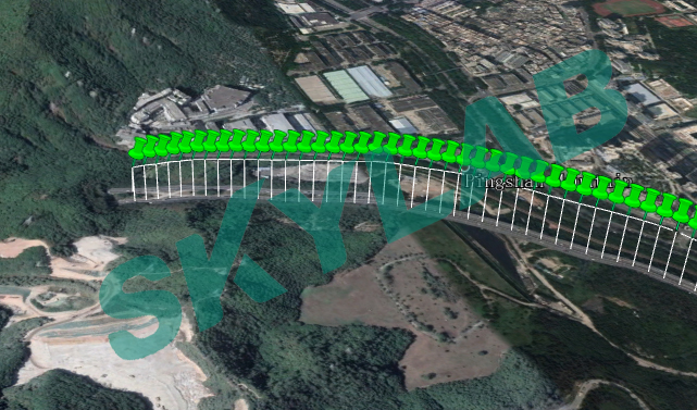  刚出隧道的定位环境，卫星信号从无到有路测效果图