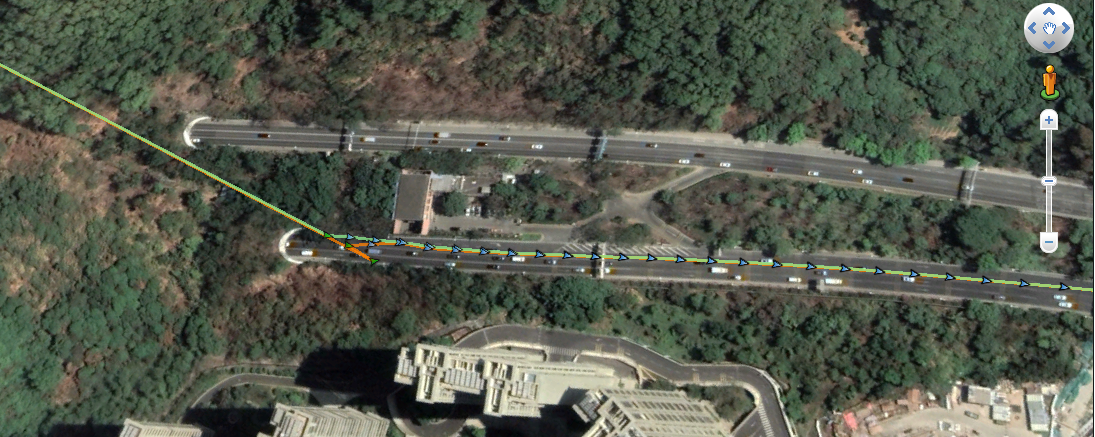 SKG125进出隧道，卫星信号从有到无，从无到有路测