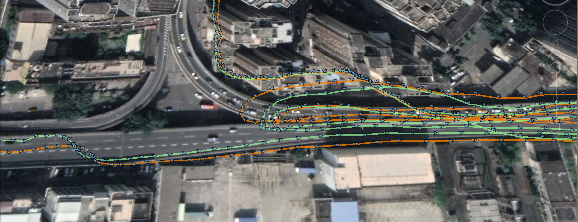 SKG125高架桥环境，卫星信号有遮挡路测