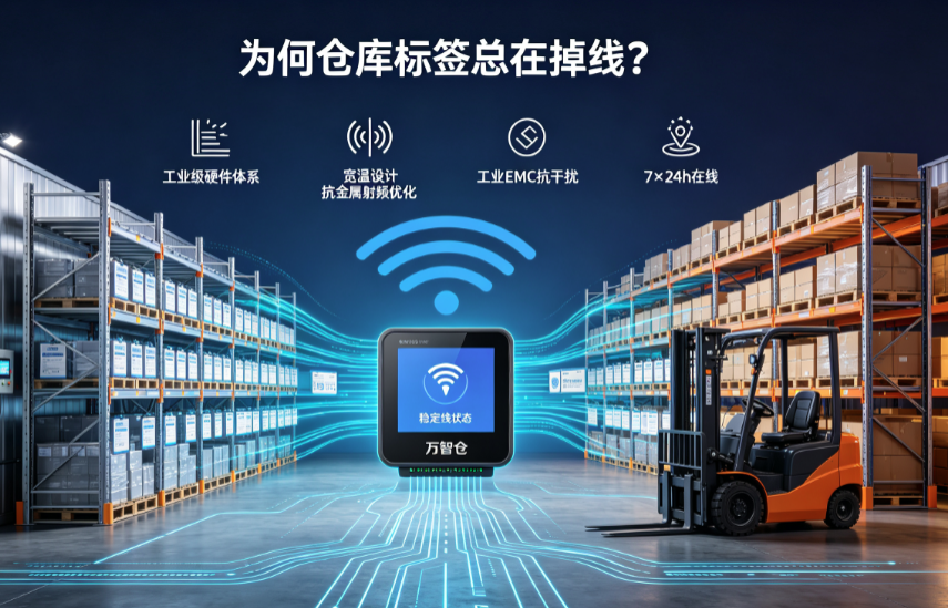 为何你的仓库标签总在“掉线”?从-10℃到金属货架，解读工业级蓝牙货签的“抗造”秘诀