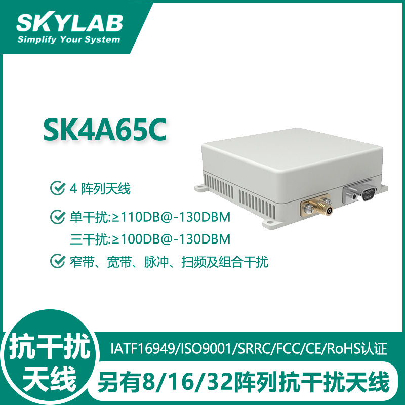 SK4A65C小型化抗干扰一体机,四阵元天线
